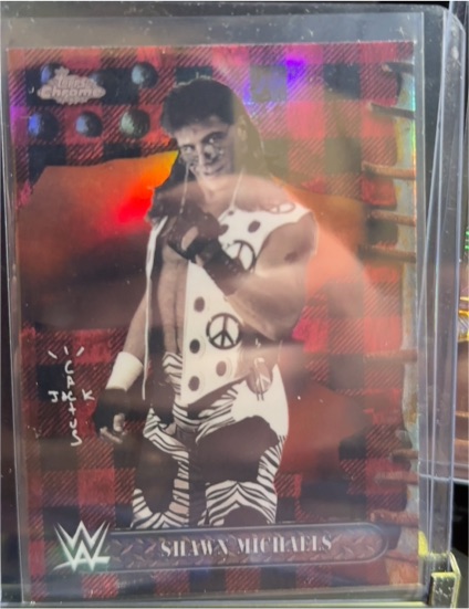2025 Topps Chrome WWE #80 Shawn Michaels Cactus Jack Flannel — front