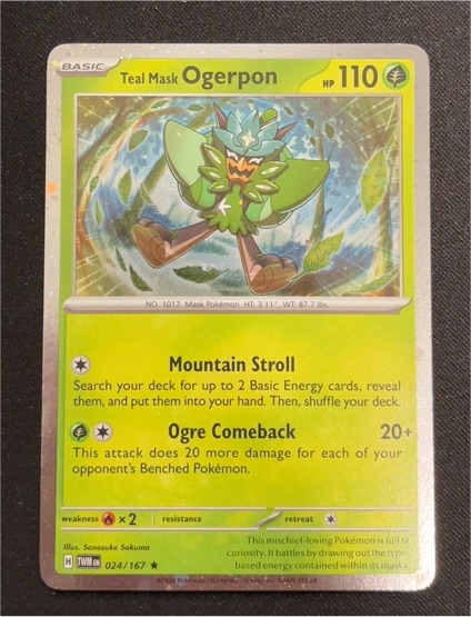 2024 Pokémon SV06: Twilight Masquerade #24 Teal Mask Ogerpon — front