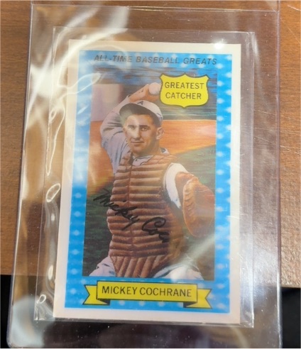 1972 Kellogg's 3-D All-Time Baseball Greats #4 Mickey Cochrane — front