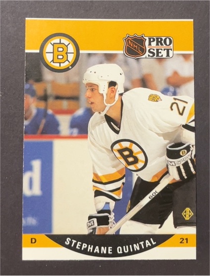 1990-91 Pro Set #410 Stephane Quintal — front