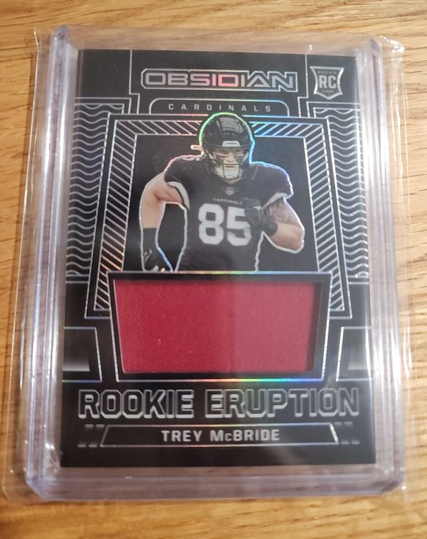 2022 Panini Obsidian #RE-TMC Trey McBride Rookie Eruption — front
