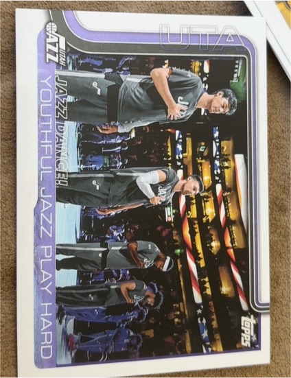 2025-26 Topps #290 Jazz Dance!: Youthful Jazz Play Hard — front