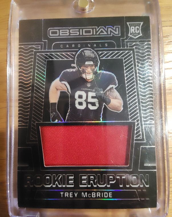 2022 Panini Obsidian #RE-TMC Trey McBride Rookie Eruption — front
