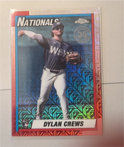 2025 Topps Series 2 1990 Topps Chrome Silver Pack #T90C-144 Dylan Crews — front