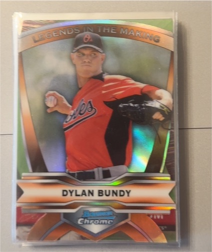 2012 Bowman Chrome Legends in the Making #LIM-DB Dylan Bundy — front