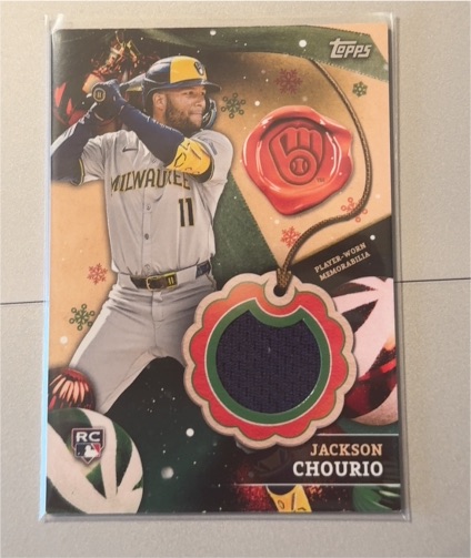 2024 Topps Holiday Relics #RC-JCH Jackson Chourio — front