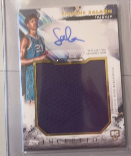 2025 Topps Inception Rookie Jumbo Relic Autograph Tidjane Salaun — front