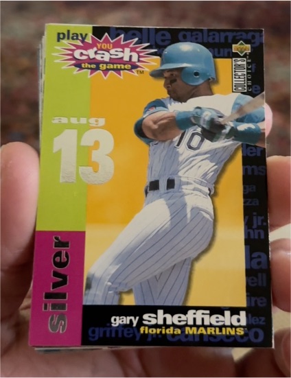 1995 Collector's Choice #CG18a Gary Sheffield You Crash the Game Silver — front