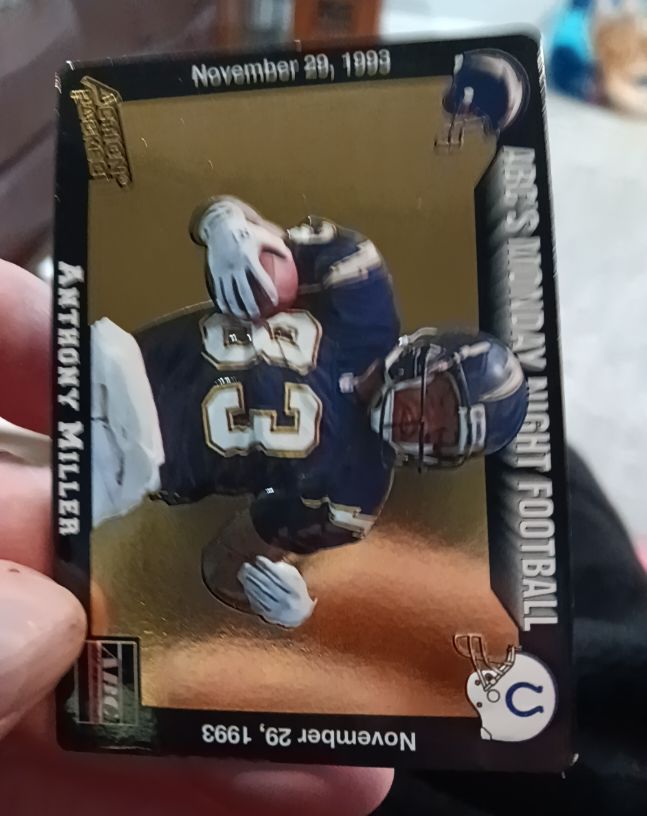 1993 Action Packed Monday Night Football #53 Anthony Miller — front
