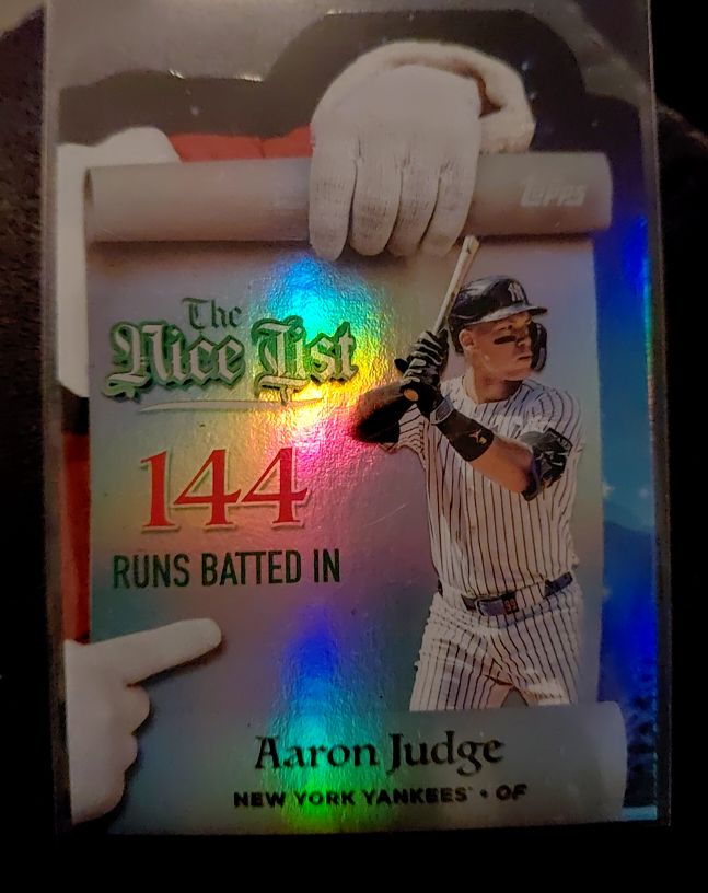 2025 Topps Holiday #MNL-6 Aaron Judge The Nice List 144 Runs Batted In — front