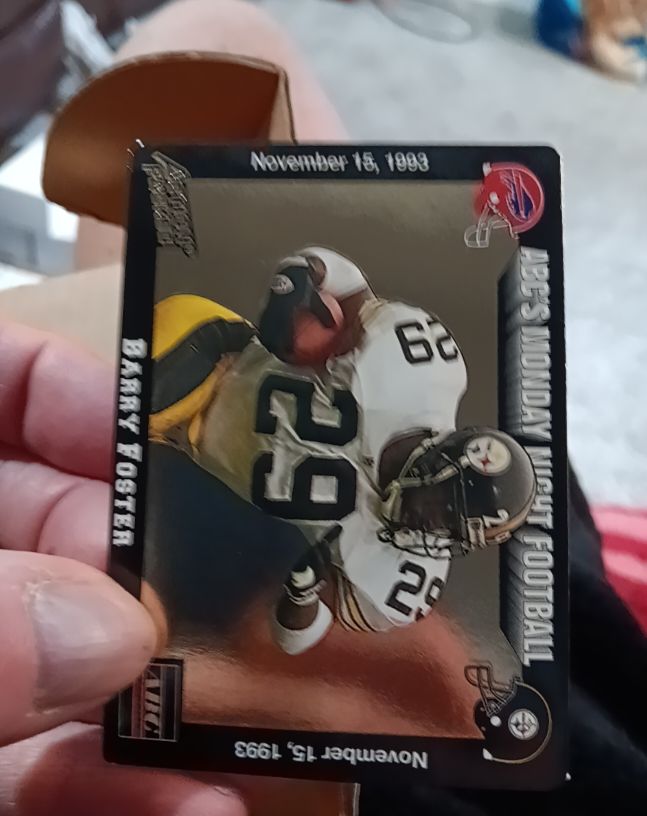 1993 Action Packed Monday Night Football #29 Barry Foster — front