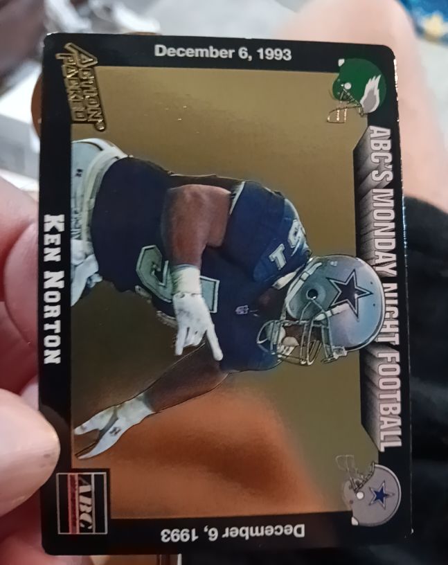 1993 Action Packed Monday Night Football Ken Norton — front
