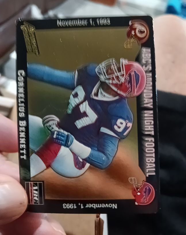 1993 Action Packed Monday Night Football #77 Cornelius Bennett — front