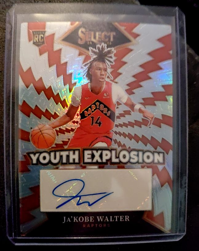 2024-25 Panini Select #YE-14 Ja'Kobe Walter Youth Explosion Auto Silver Prizm — front