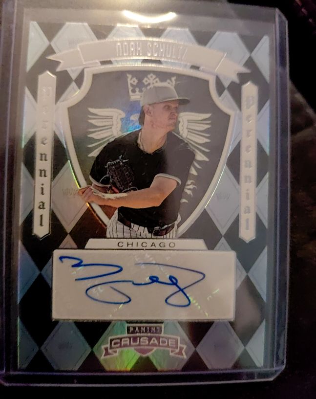 2025 Panini Crusade #PPS-NSZ Noah Schultz Perennial Prospect Signatures — front