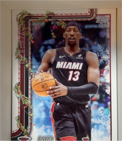 2025-26 Topps Holiday #H60 Bam Adebayo Miami Heat — front