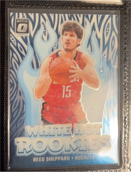 2024-25 Panini Donruss Optic #12 Reed Sheppard White Hot Rookies — front
