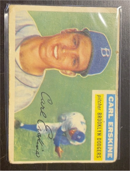 1956 Topps #201 Carl Erskine — front