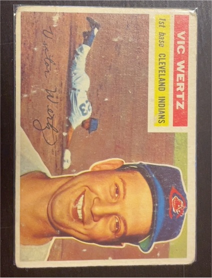 1956 Topps Baseball #300 Vic Wertz — front