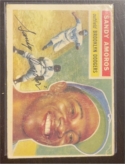1956 Topps #42 Sandy Amoros — front