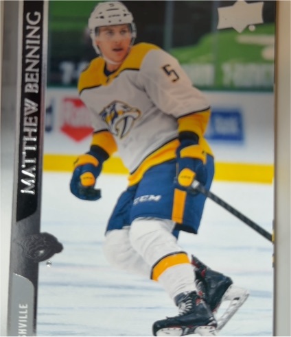 2020-21 Upper Deck #575 Matthew Benning — front