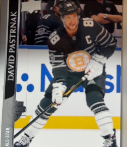 2020-21 Upper Deck Extended Series #695 David Pastrnak — front