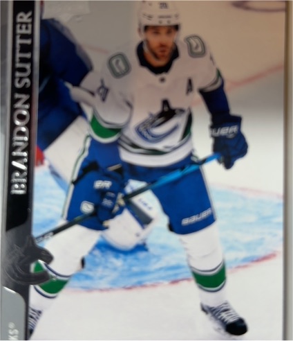 2020-21 Upper Deck #638 Brandon Sutter — front