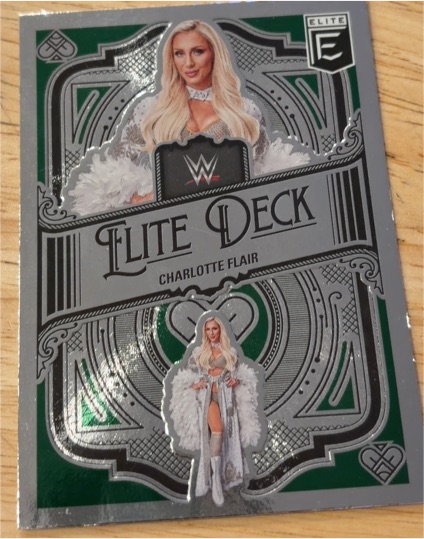 2023 Donruss Elite WWE #14 Charlotte Flair Elite Deck Green — front