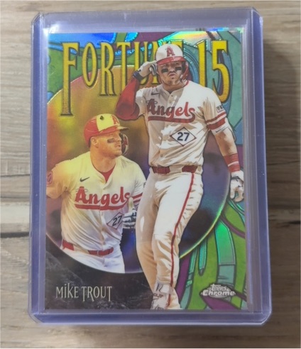 2025 Topps Chrome Update #F15-3 Mike Trout Fortune 15 — front