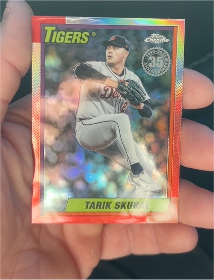 2025 Topps Chrome Update #90CU-10 Tarik Skubal 35th Anniversary — front