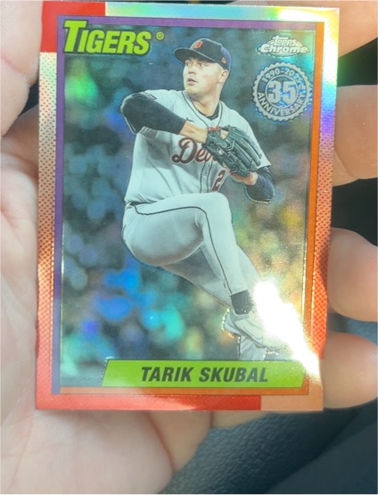 2025 Topps Chrome Update #90CU-10 Tarik Skubal 1990 35th Anniversary — front