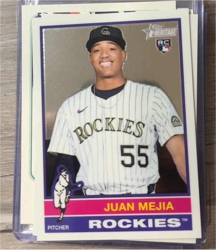2025 Topps Heritage High Number #599 Juan Mejia — front