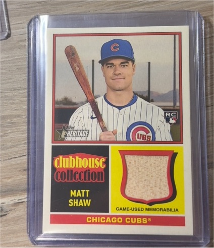 2025 Topps Heritage Clubhouse Collection #CCR-MS Matt Shaw — front