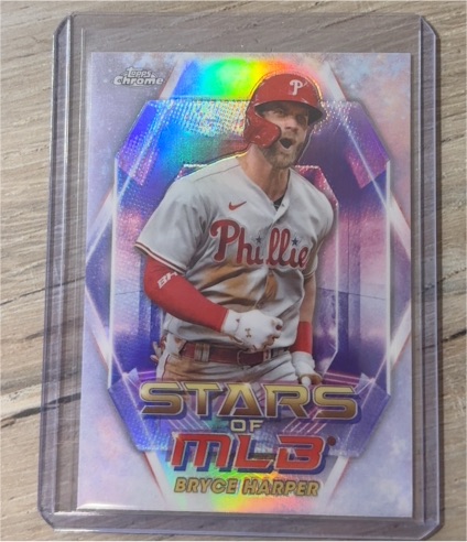 2023 Topps Chrome Stars of MLB #SMLBC-14 Bryce Harper — front