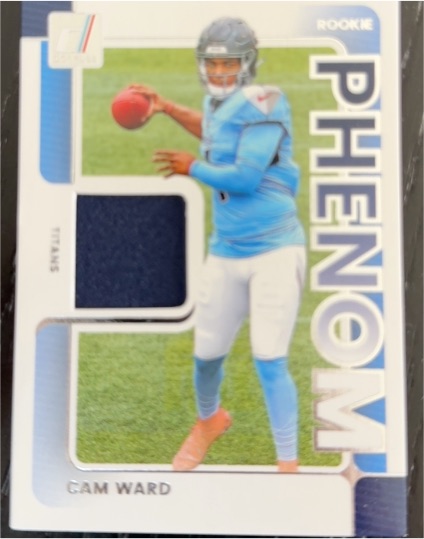 2025 Panini Donruss Rookie Phenom Jerseys #RPJ-CWD Cam Ward — front