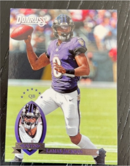 2025 Panini Donruss #38 Lamar Jackson Retro 1995 Baltimore Ravens — front