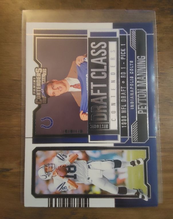 2023 Panini Contenders #HDC-PM Peyton Manning Historic Draft Class Contenders — front