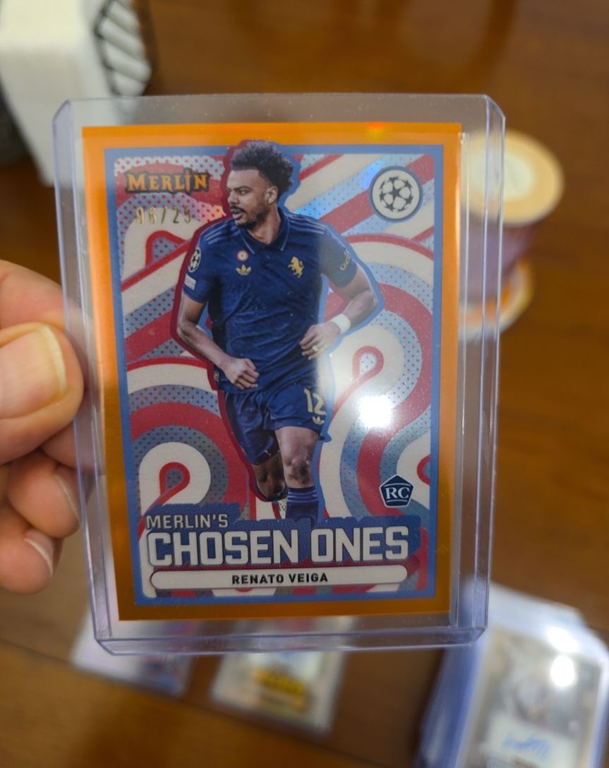 2025 Topps Merlin Merlin's Chosen Ones RC #MC-10 Renato Veiga — front