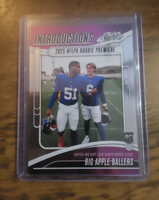 2025 Panini Absolute Introductions #I-ACR Big Apple Ballers Abdul Carter & Jaxson Dart — front
