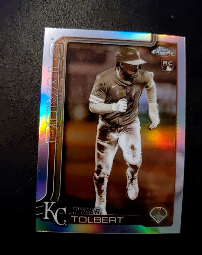 2025 Topps Chrome Update #USC98 Tyler Tolbert Sepia Refractor Rookie — front