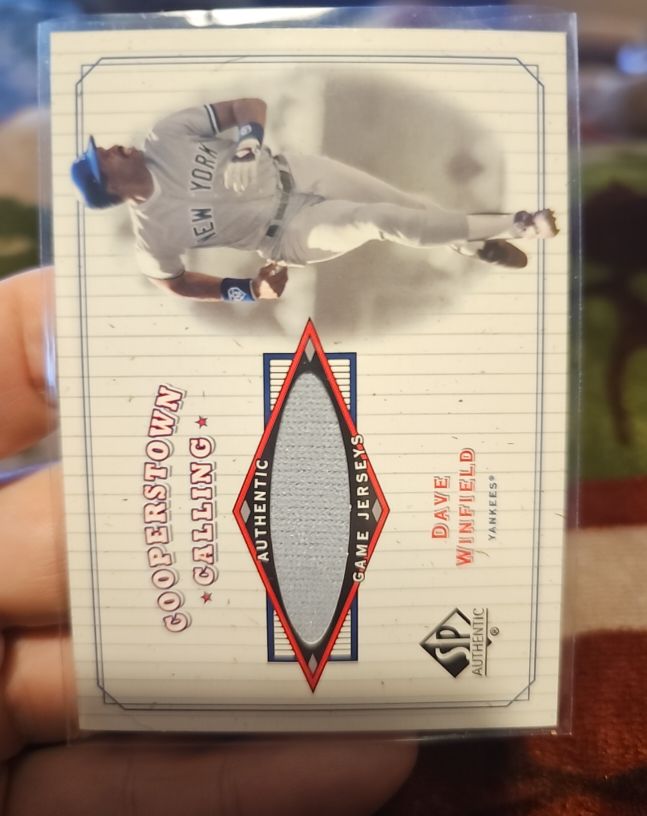 2001 SP Authentic Cooperstown Calling #CC-DW Dave Winfield — front