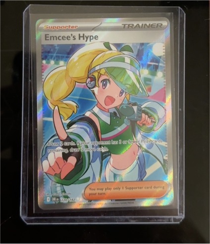 2025 Pokémon SV10: Destined Rivals #220/182 Emcee's Hype — front