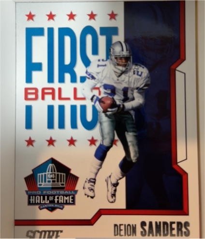 2023 Score First Ballot #4 Deion Sanders — front