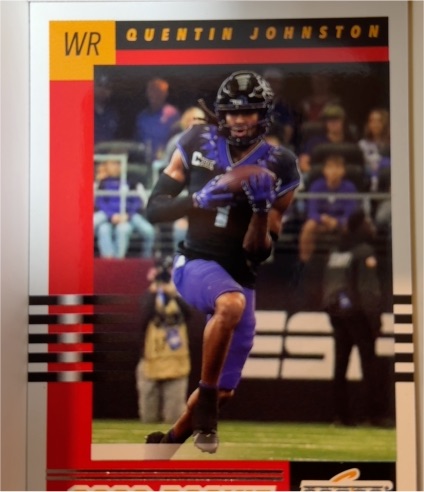 2023 Score 2003 Throwback Rookies #6 Quentin Johnston — front