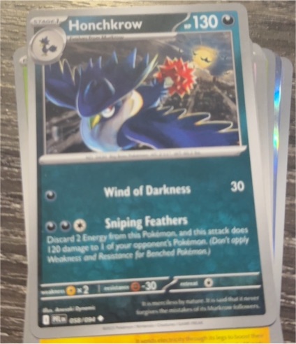 2023 Pokémon ME02: Phantasmal Flames #058 Honchkrow — front