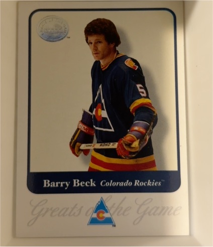 2001-02 Fleer Greats of the Game #15 Barry Beck — front