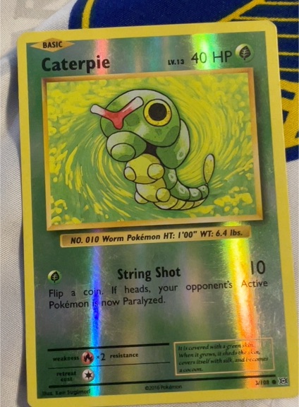 2016 Pokémon XY Evolutions #3 Caterpie — front