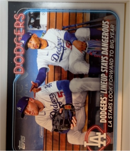 2024 Topps #401 Dodgers Lineup Stays Dangerous Freddie Freeman / Mookie Betts — front