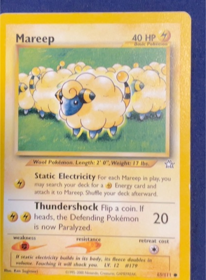 2000 Pokemon Neo Genesis #65 Mareep — front
