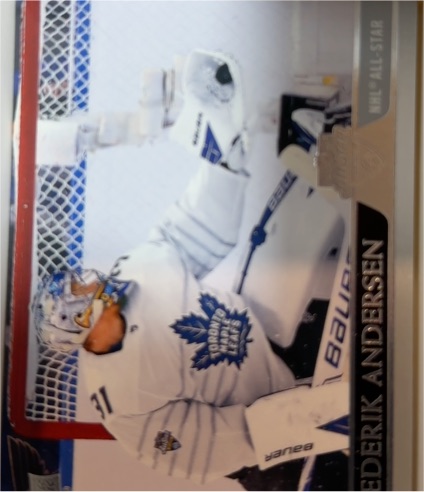 2020-21 Upper Deck #688 Frederik Andersen — front